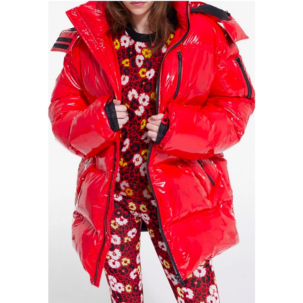 The Kooples Shiny Red Puffer Jacket